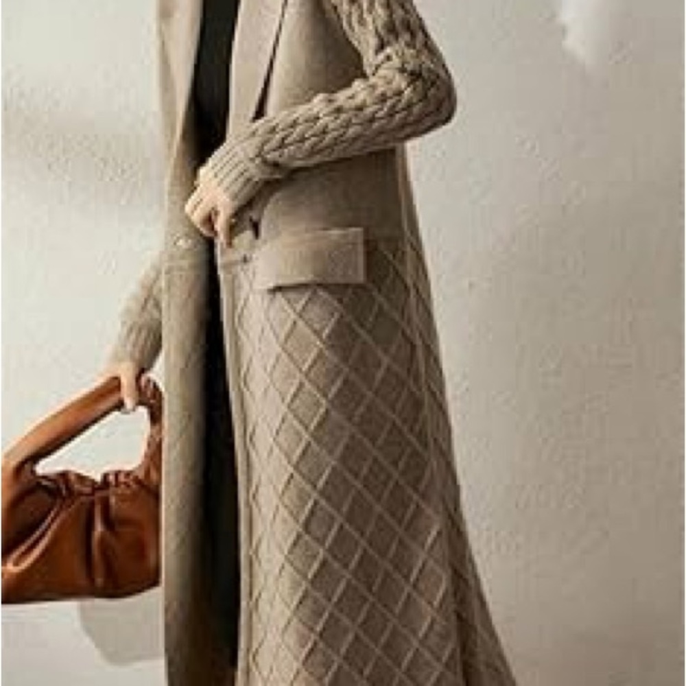 Women Sweater Coat Sweater Ladies Wool Windbreaker Cardigan